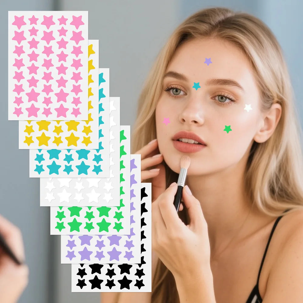 40pcs/120pcs Colorful PE Pimple Patches Cute Star Shaped Pimple Cover Sticker Invisible Pimple Cover Removal Pimple Patch Oasis Select