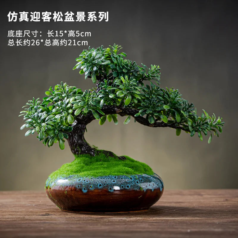 Large beauty Luo Han pine new Chinese entrance club interior decoration landscape fake tree simulation tree pine Oasis Select G