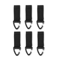 3/6/9pcs Outdoor Camping Carabiner Nylon Tactical Backpack Key Hook Webbing Buckle System Belt Buckle Hanging Climbing Accessory Oasis Select 6pcs Black