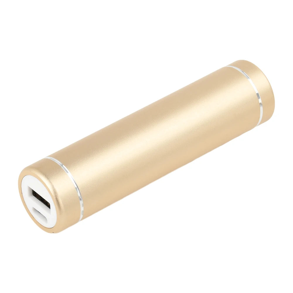 18650/21700 Power Bank Case Kit Cylindrical Aluminum Alloy Welding-Free Type C Mobile Power Supply Kit 5V2A fast charge Oasis Select Gold
