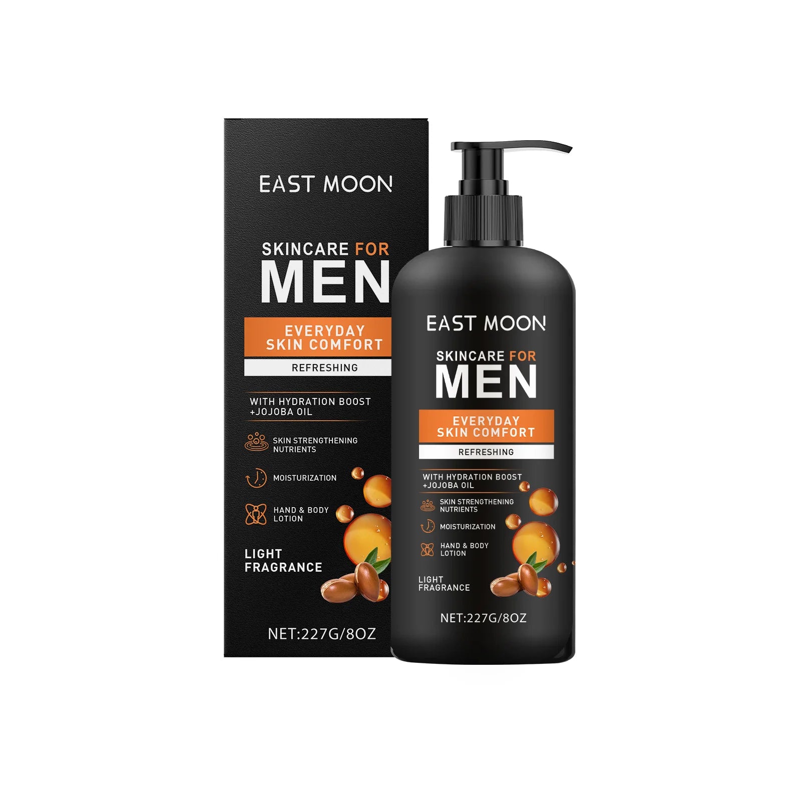East Moon Men's Body Lotion – Moisturizing Nourishing Cream Men's Body Cream Oasis Select 227g boxed 1