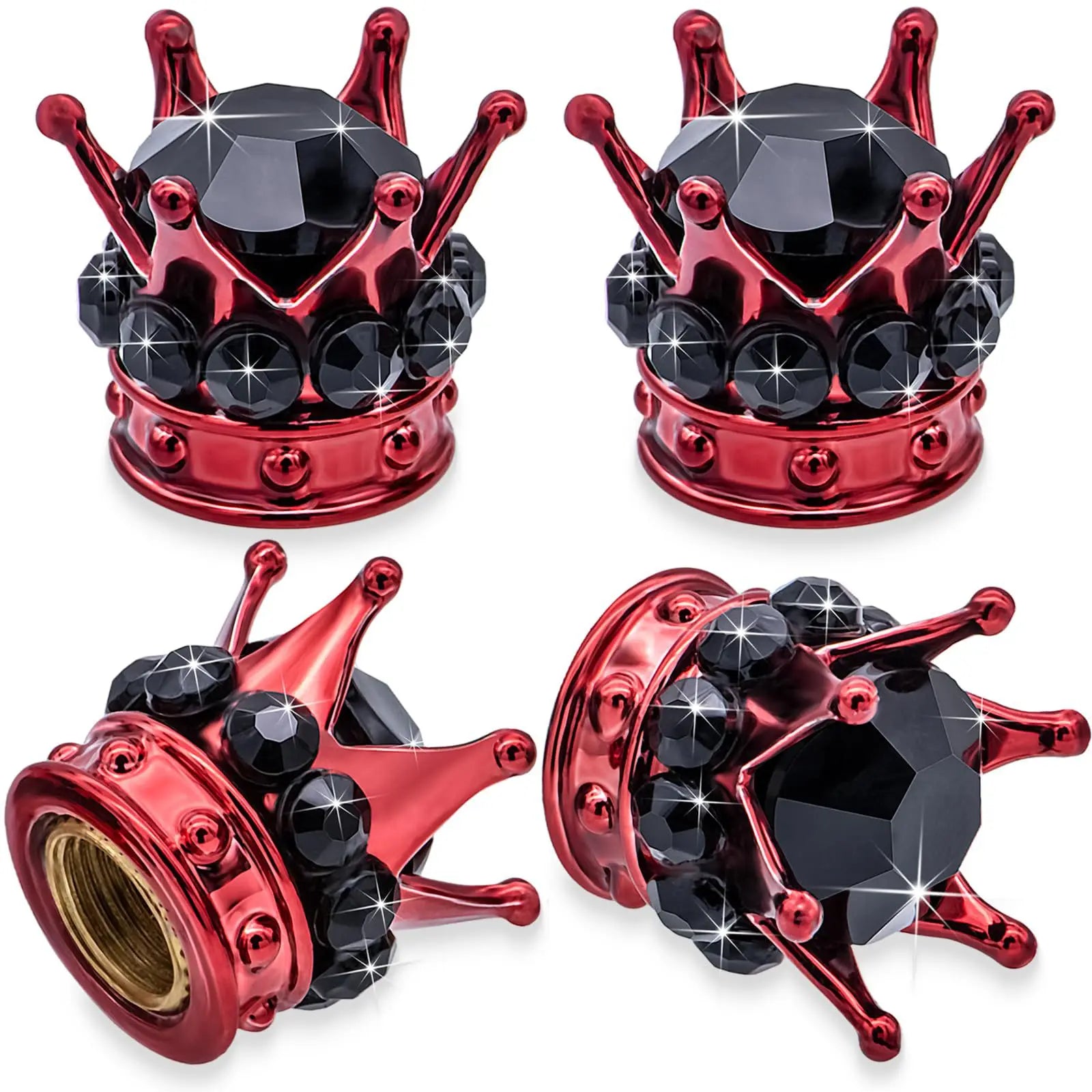 Car tire modification accessories Crown valve cap Diamond valve core cap Inlaid diamond valve cap Car supplies Oasis Select