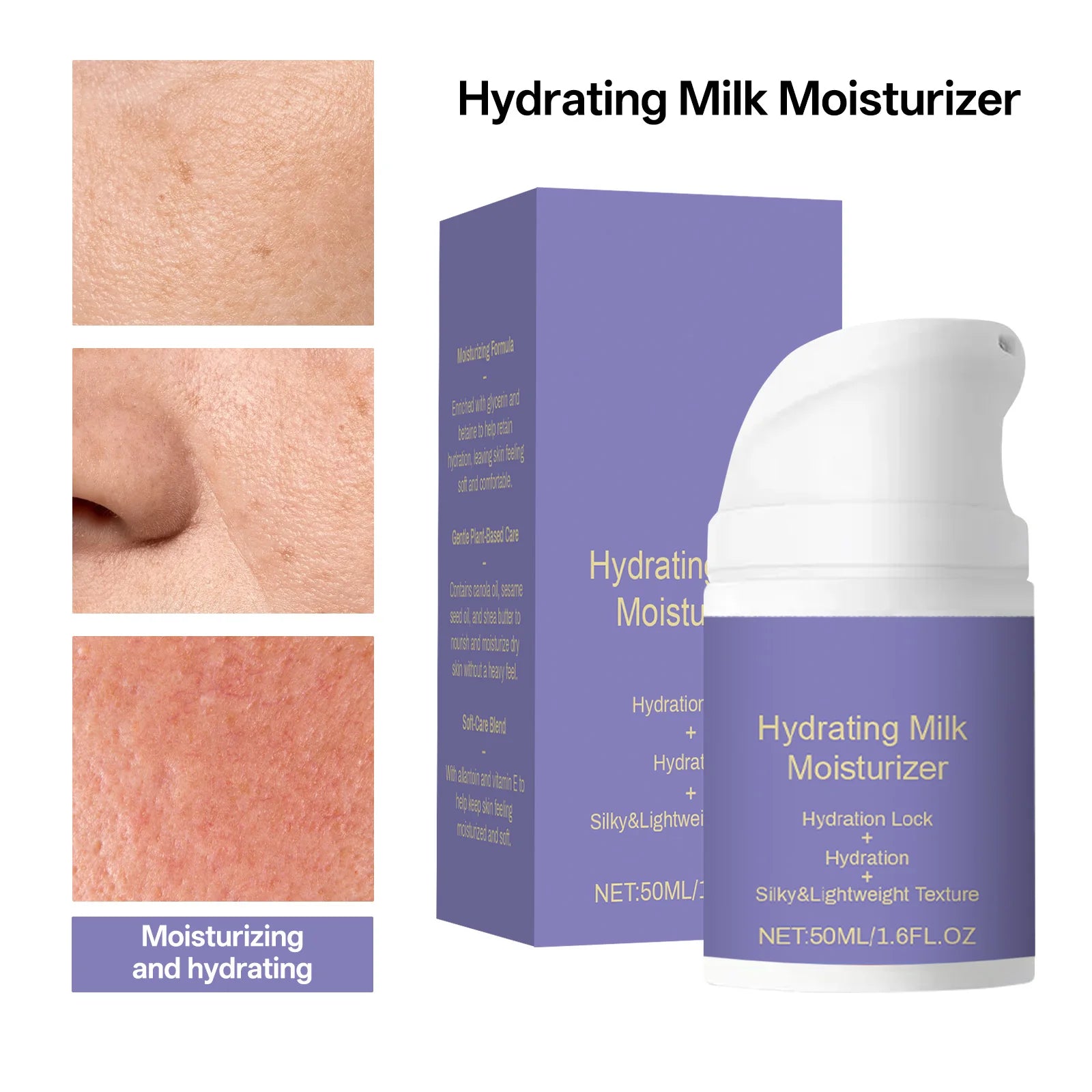 Hydrating Milk Moisturizer 50ml – Shea Butter & Glycerin Cream Face Moisturizer Oasis Select