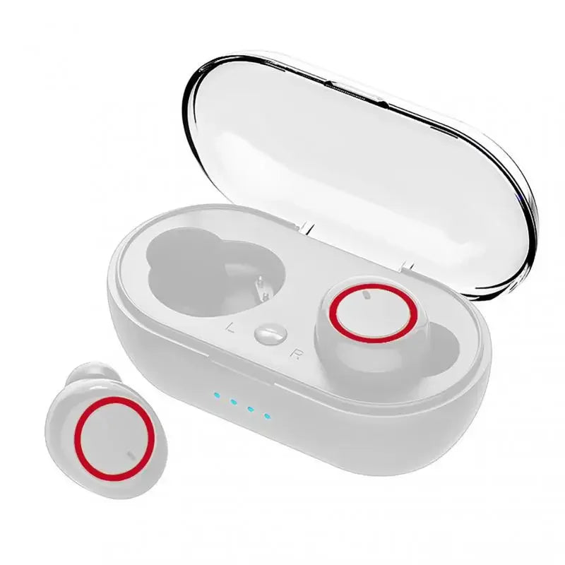 TWS Earphone Bluetooth Wireless Headphones Stereo Earphones 5.3 Wireless Headphone With Microphone For All SmartPhones Oasis Select white red