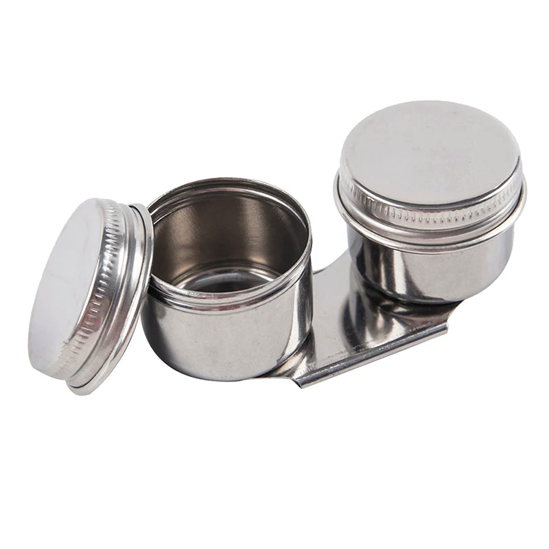 Stainless Steel Double Palette Cup with Lid | Oil Painting