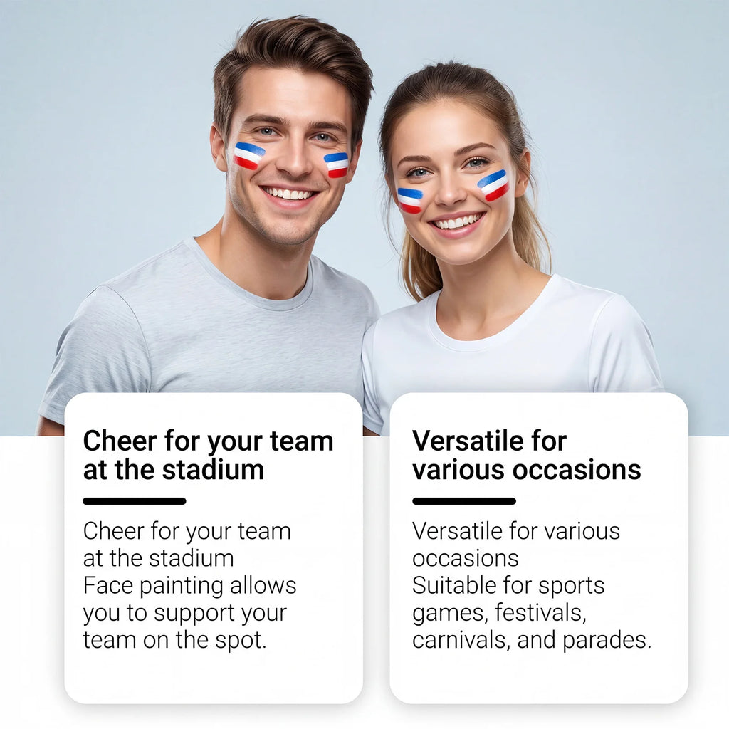 Sports Fan Body Paint Markers, 12 Vibrant Colors Quick Dry Water-Based Face & Body Pens for Game Day & Carnival Oasis Select