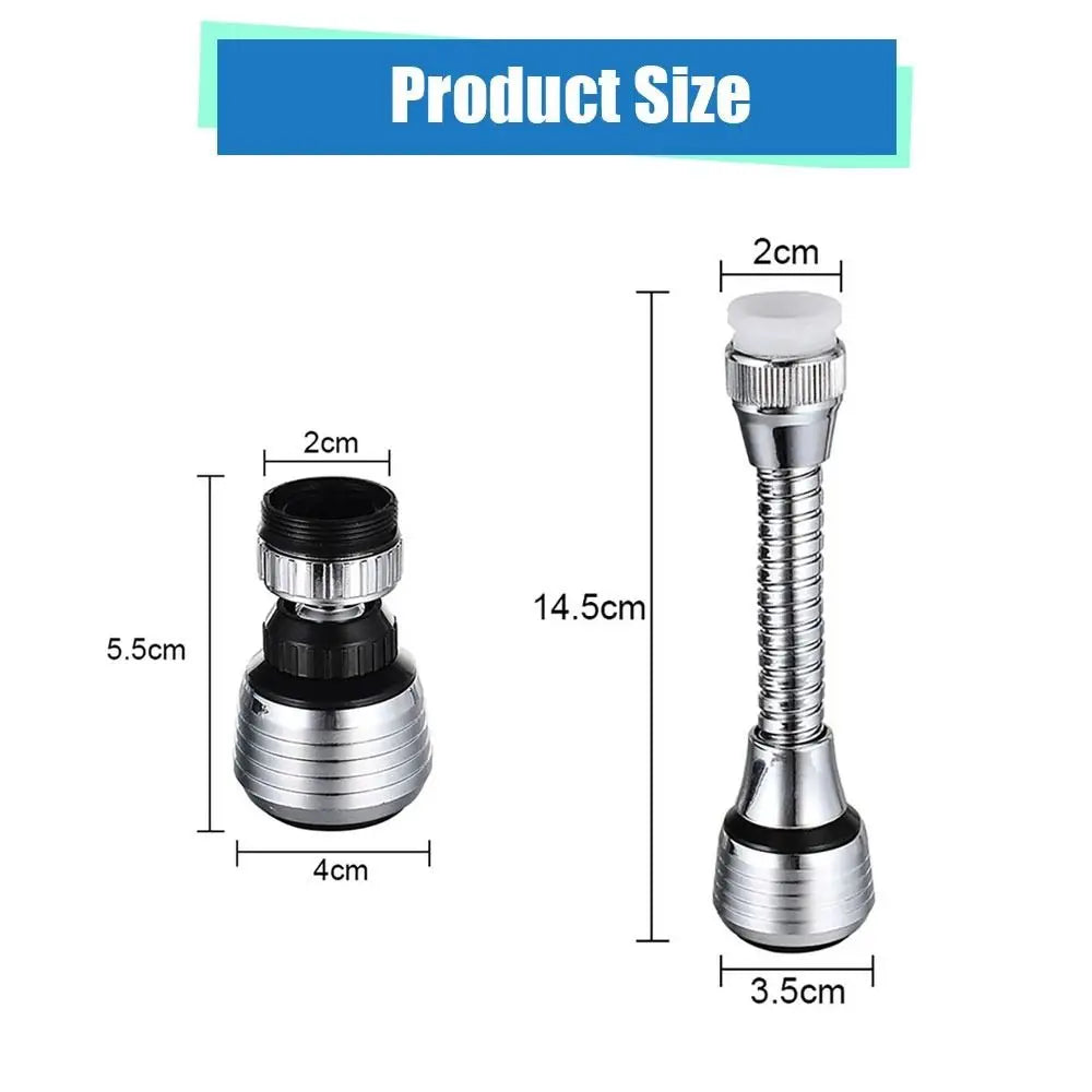 1Set Booster Nozzle Extender 360 Degree Faucet Anti Splash Head Universal Rotating Bubbler Bathroom Kitchen Tools Water Saver Oasis Select