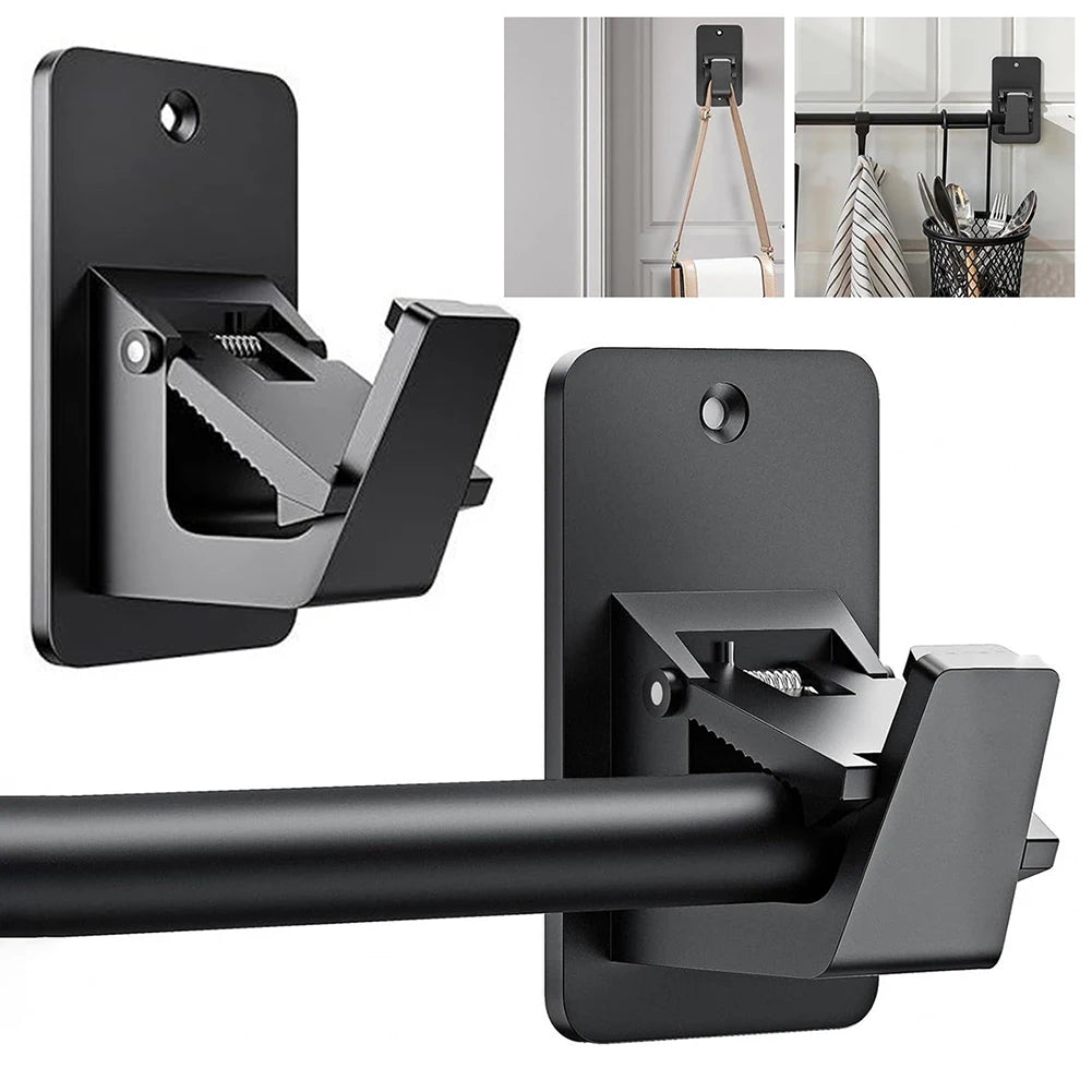 No-Drill Self-Adhesive Curtain Rod Brackets – 2 or 4 Pack