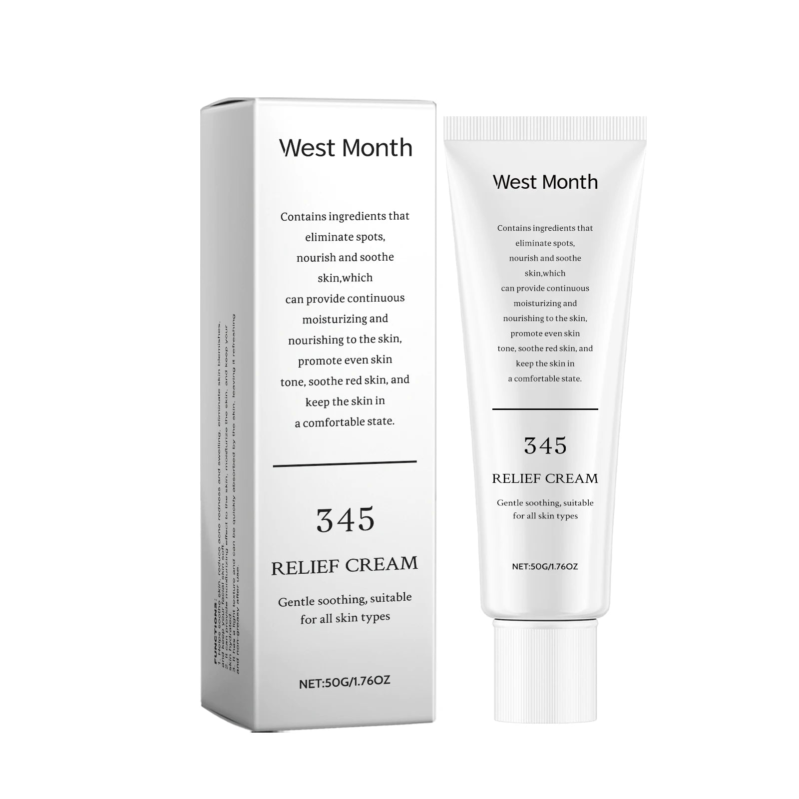 345 Soothing Cream 50g – Redness Relief & Acne Moisturizer