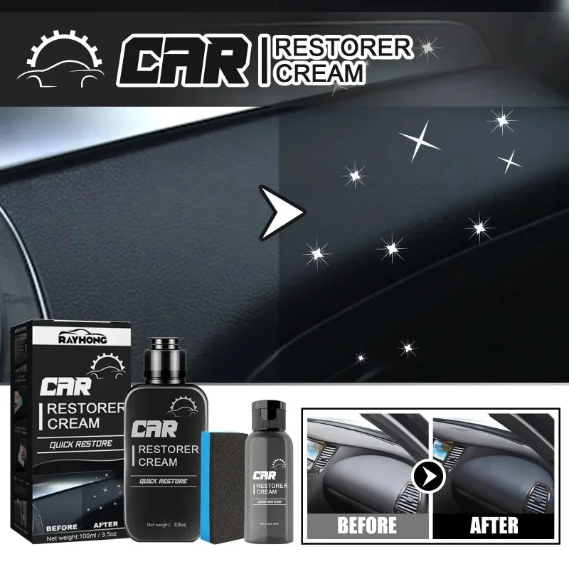 Auto Plastic Leather Repair Agent 30/100ml Car Restorer Cream Washable Refresh Aging Surfaces Care Cleaning Refurbishment Agent Oasis Select