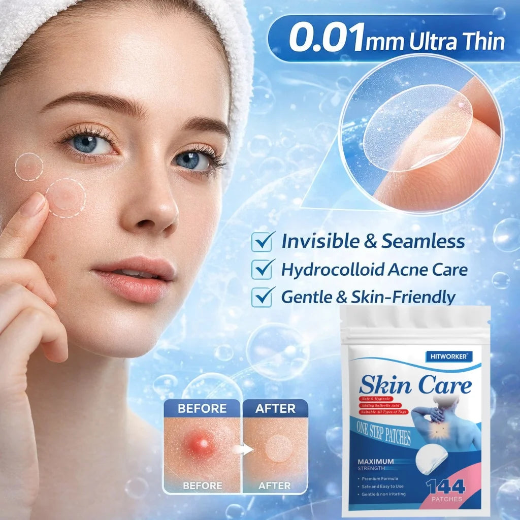 144 pieces of skin cleansing care patches, water-based gel with no irritation, suitable for all skin types. Hydrating acne patch Oasis Select
