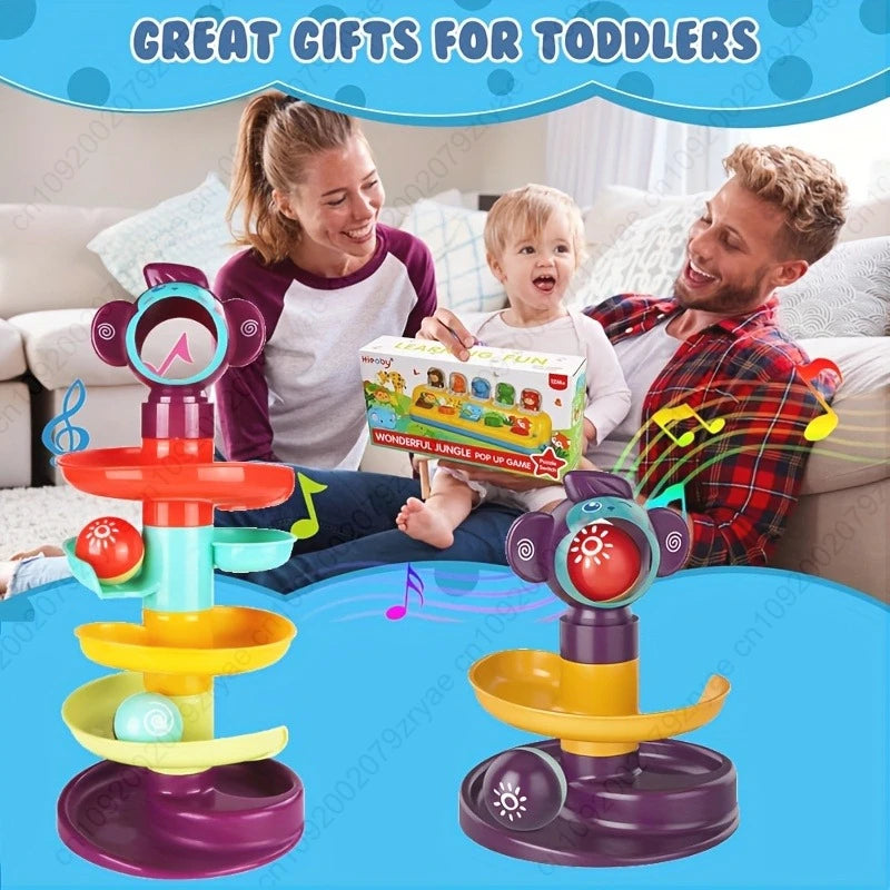 A Fun And Educational Ball Track Tower, a Rolling Ball Early Learning Toy, Spinning Balls,Great Gifts for Holidays And Birthdays Oasis Select