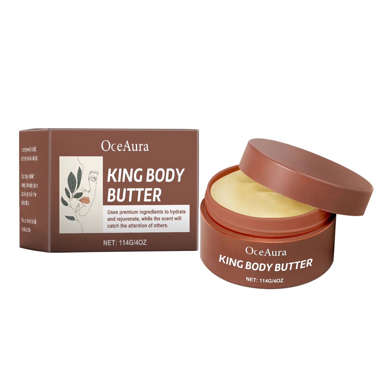 OceAura Shea Butter Body Cream – Deep Hydration for Dry Skin Body Butter Cream Oasis Select 114g Boxed