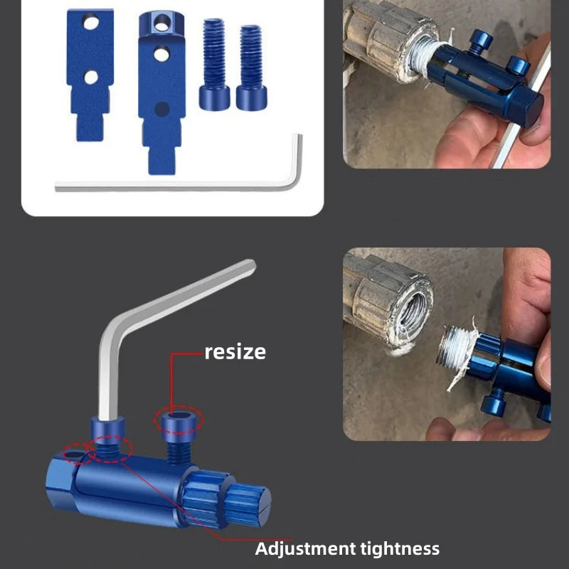 Broken Pipe Thread Extractor for 1/2-3/4-1inch DN15/20/25 Pipes Thread Removal Tool for Broken Threads in Faucets/Angle Valves Oasis Select