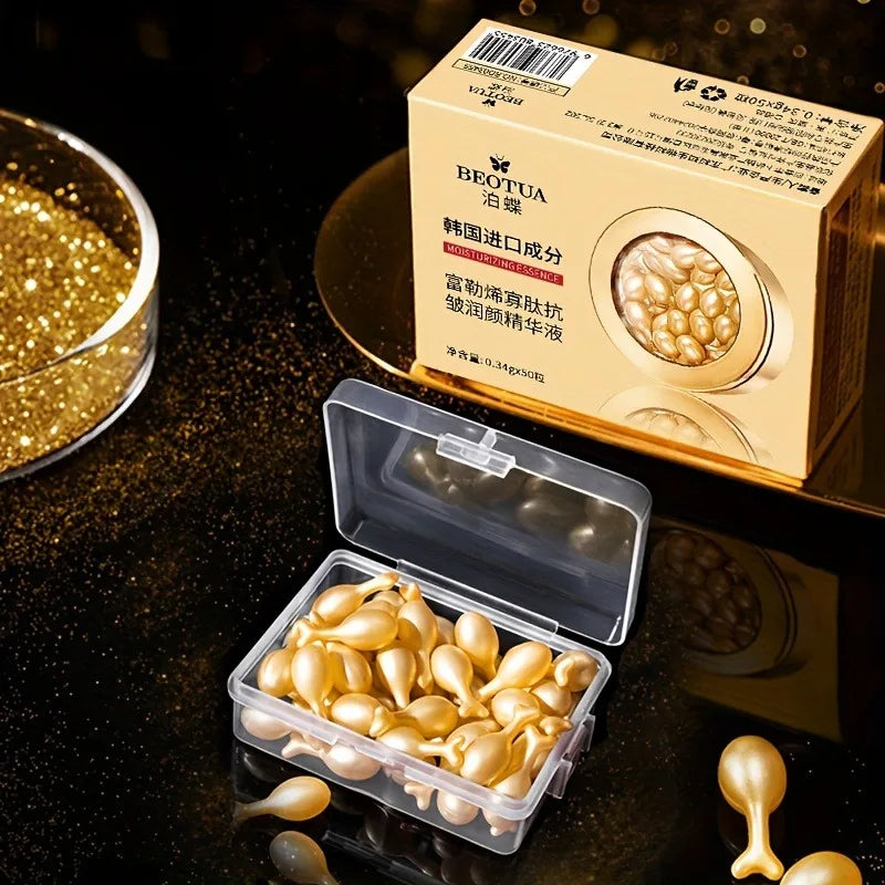 50 Hyaluronic Acid Facial Capsules – Fragrance-Free Serum Facial Essence Capsules Oasis Select