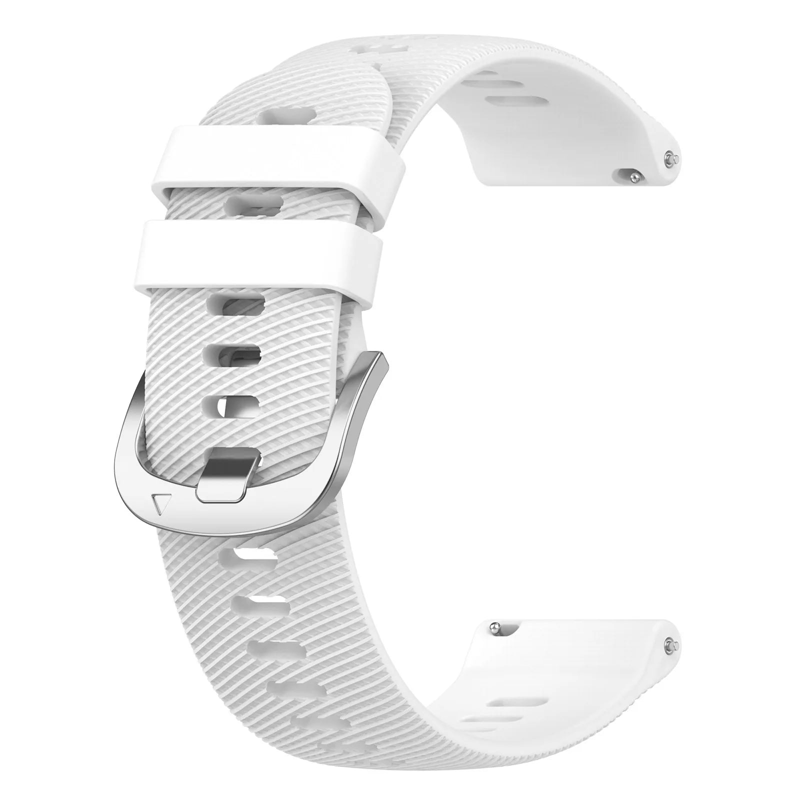 18mm Silicone Band for Garmin Forerunner 255S 265S | Quick Release Silicone Watch Band Oasis Select White