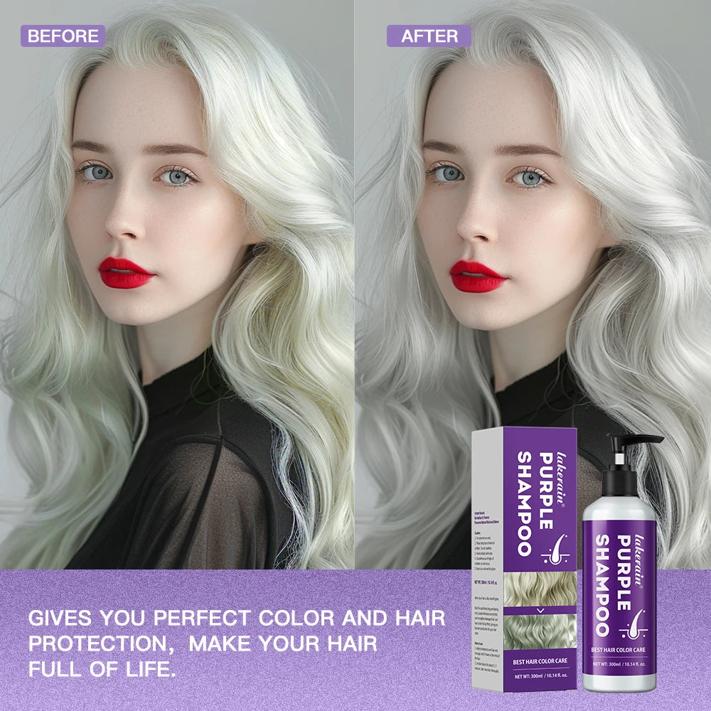 Purple Hair Dye Shampoo for Blonde to Cover Gray Non-irritating Hair Fading Yellow After Bleach Hair Shampoo Gray Hair Remedy Oasis Select