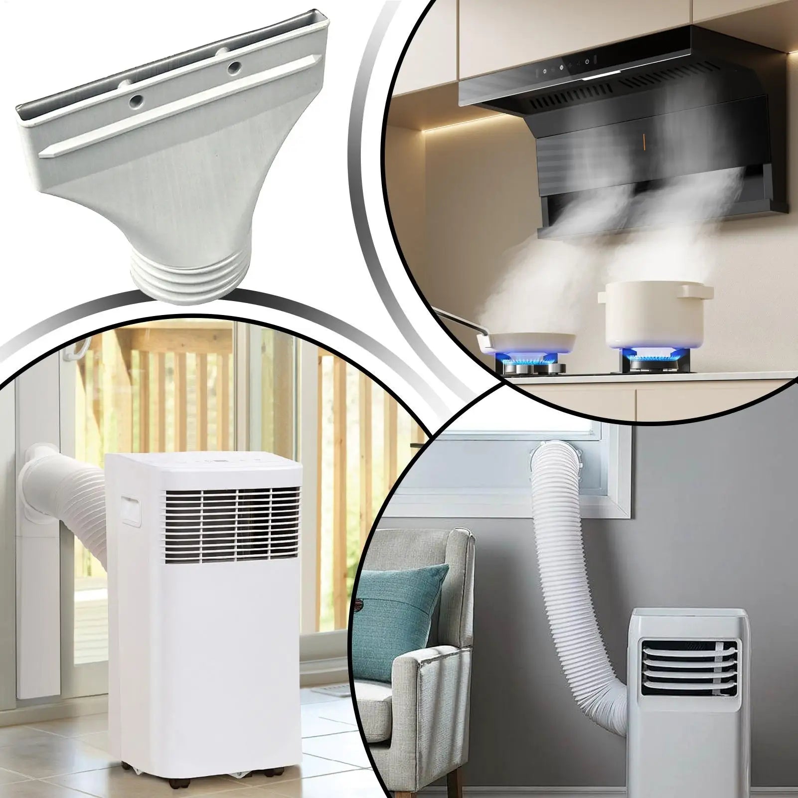 Portable Ac Hose Connector Portable Air Conditioner Hose Adapter Seal Vent Tube Kit for Air Conditioner Unit Duct Dryer Home Car Oasis Select