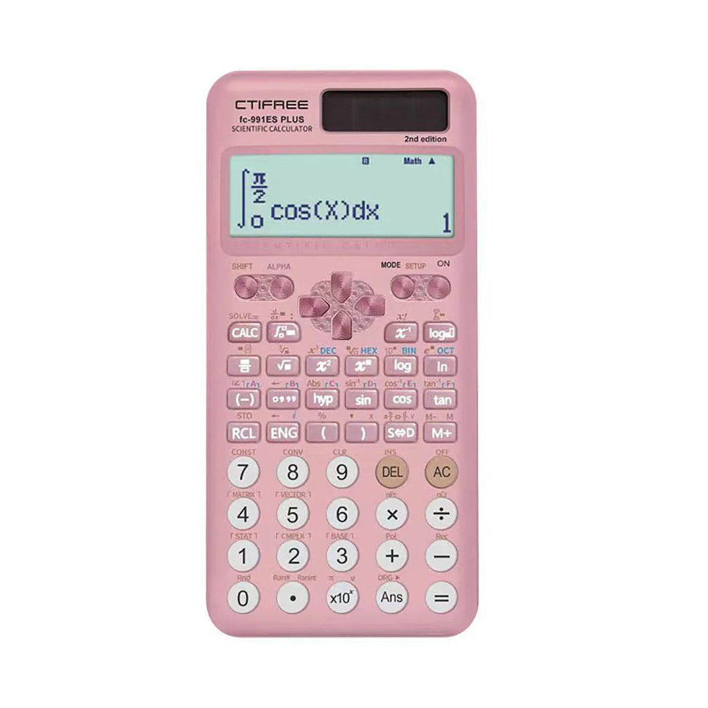 Scientific Calculators Math Calculator with 417 Function 10+2 Digits Display Dual Power Supply Ideal for Teachers College Oasis Select Pink