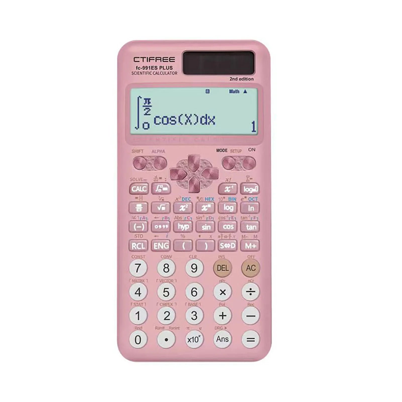 Scientific Calculators Math Calculator with 417 Function 10+2 Digits Display Dual Power Supply Ideal for Teachers College Oasis Select Pink