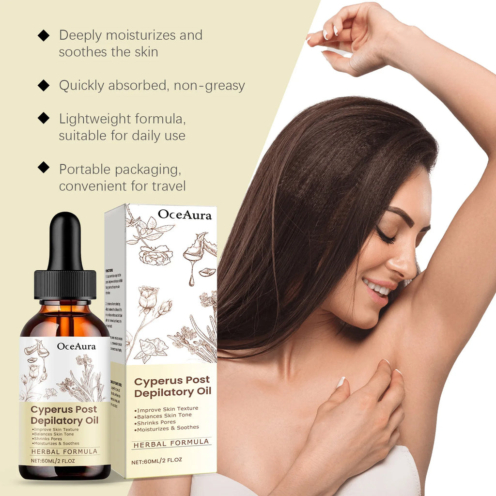 OceAura Cyperus Rotundus Hair Removal Oil – Inhibit Growth 60ml Hair Removal Oil Oasis Select