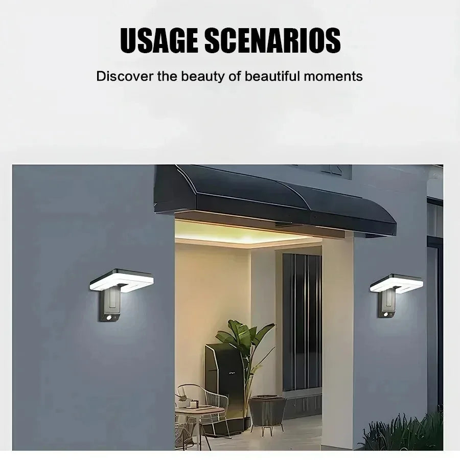 Foldable LED 120° Solar Light Outdoor Wall Lamp Waterproof Spotlights Lamp Motion Sensor Solar 3 Modes Street Light Garden Decor Oasis Select