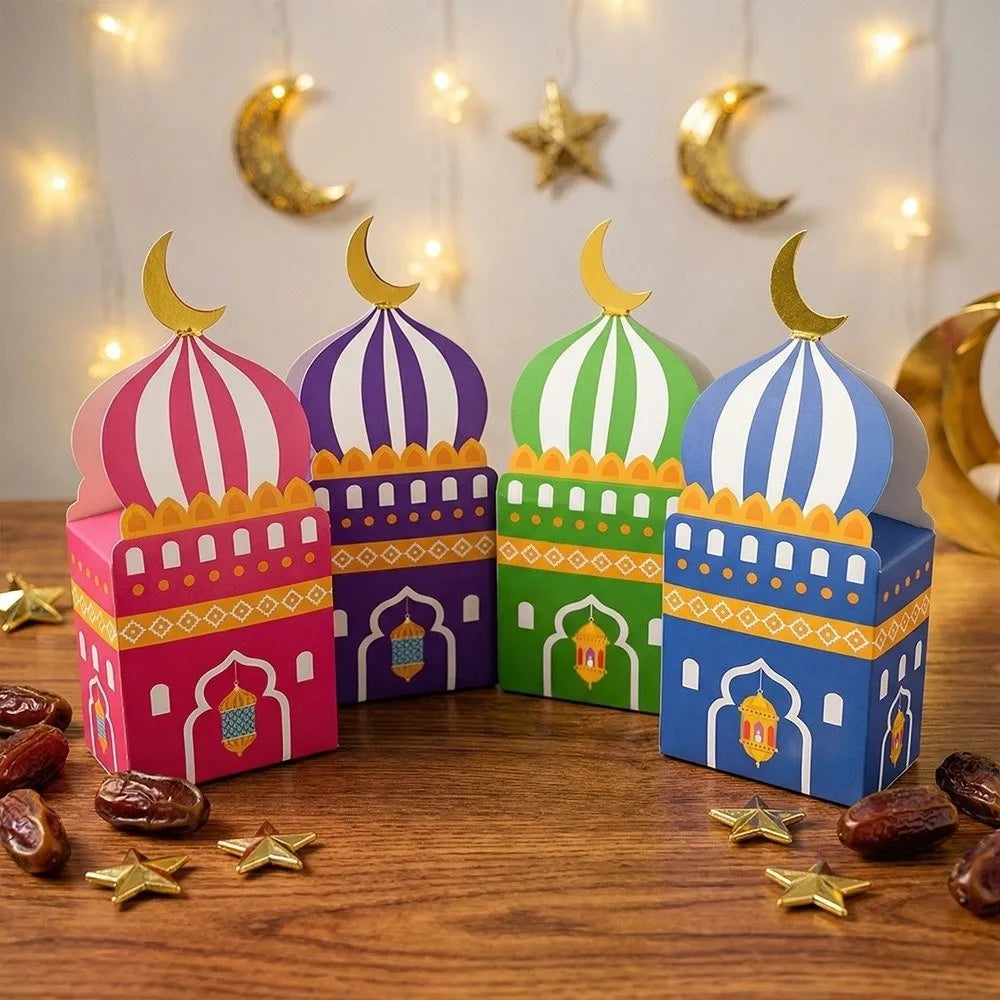 12pcs Eid Mubarak Gift Boxes | Ramadan Treat & Favor Boxes