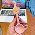 Cute Star Ceramic Soup Spoon Spoon Girly Creative Dessert Breakfast Spoon Tableware Kitchen Tablewear Oasis Select Pink Star Spoon