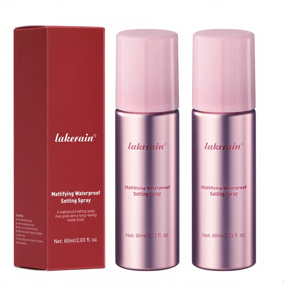 Mattifying Waterproof Setting Spray for All Skin Types Oil Control Non Sticky Makeup Fixer Long Lasting Matte Base Makeup Oasis Select 2pcs