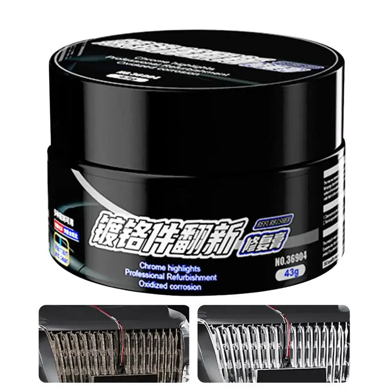Metal Polish & Cleaner Paste 43g Car Heavy Metal Polish Restorer And Protectant Safe User Friendly Car Chrome Oxidation Remover Oasis Select