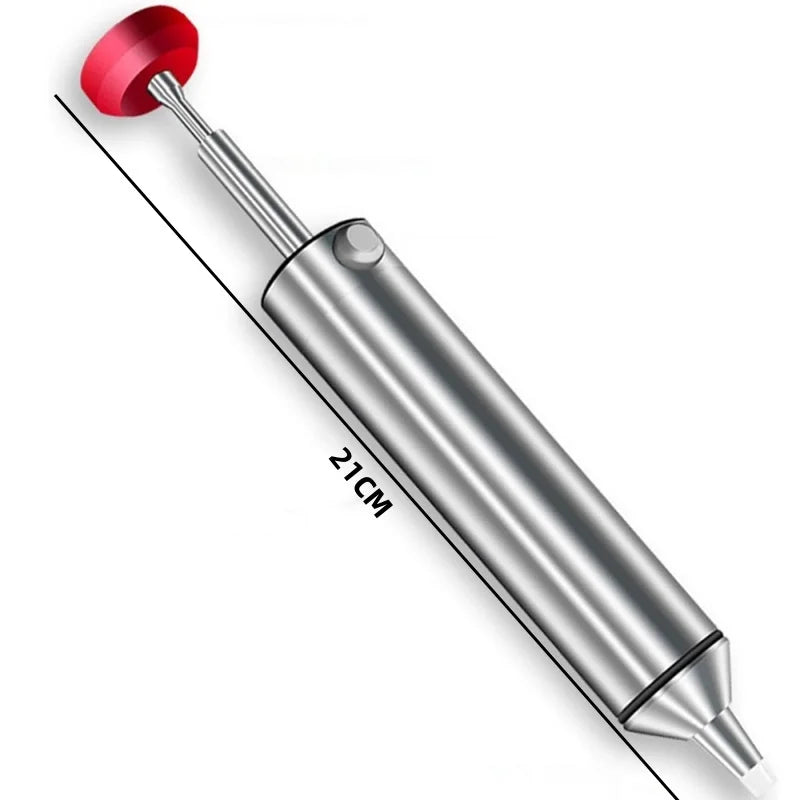 Professional Desoldering Pump Aluminum Metal Soldering Removal Tool with Suction Cup Vacuum Suction with Silicone Nozzle Oasis Select 1Pcs