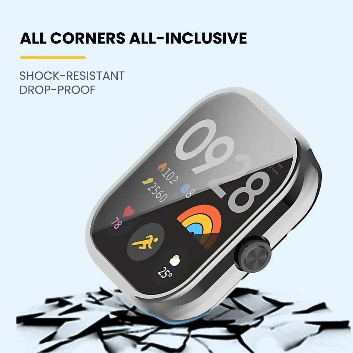 Redmi Watch 4 Silicone Strap & TPU Case Set – Shockproof Cover Smartwatch Strap Set Oasis Select