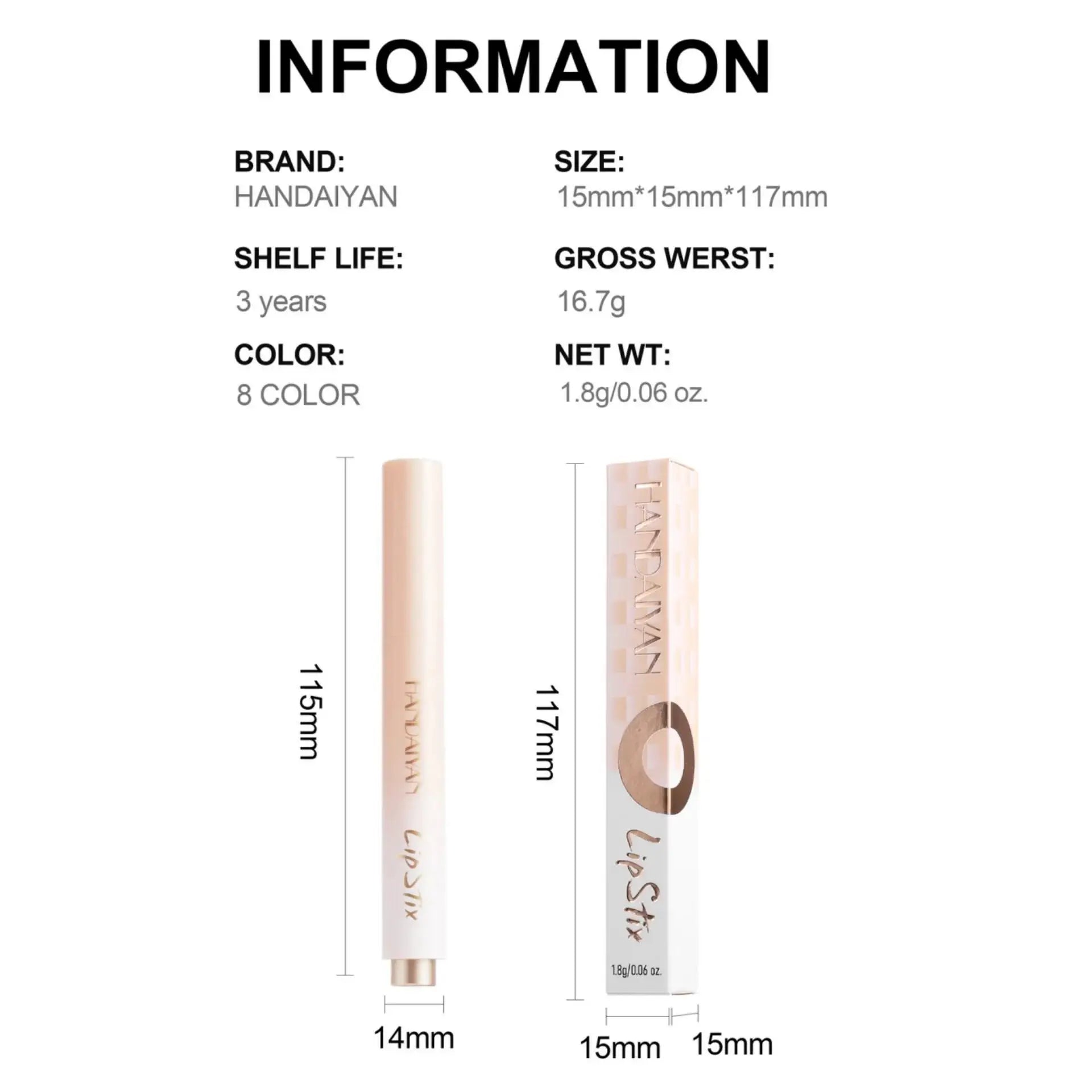 Handaiyan Press-On Jelly Mirror Lip Gloss – Long-Lasting Tint