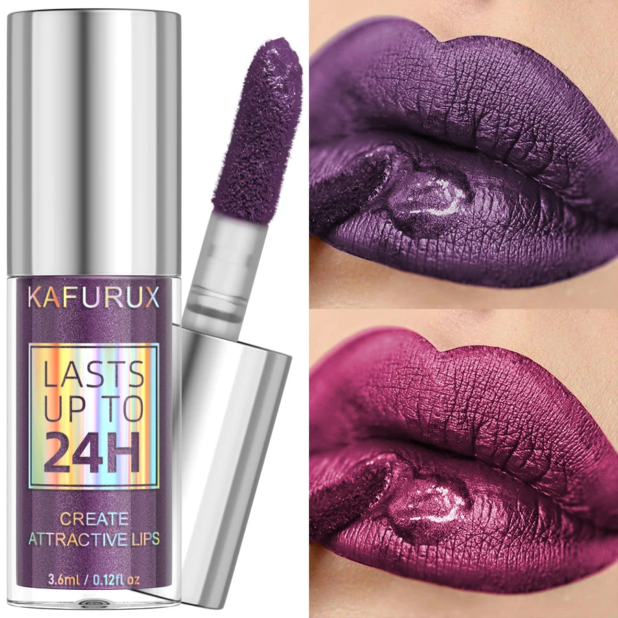 KAFURUX 20-Shade Glitter Liquid Lipstick & Diamond Lip Gloss
