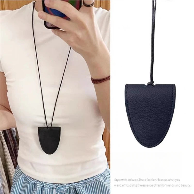 Exquisite and Compact Magnetic Neck Hanging Glasses Bag Necklace Storage Bag Sunglasses Women's Pendant Oasis Select