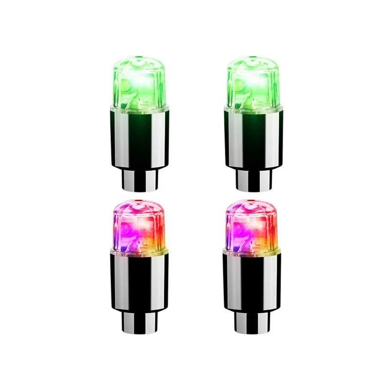 2/4/8Pcs Tire Valve Cap Lights Durable Tire Lights For Car Air Valve Caps With Lights For Motorcycles Bicycles Electric Vehicles Oasis Select 2 Green-2 Colorful