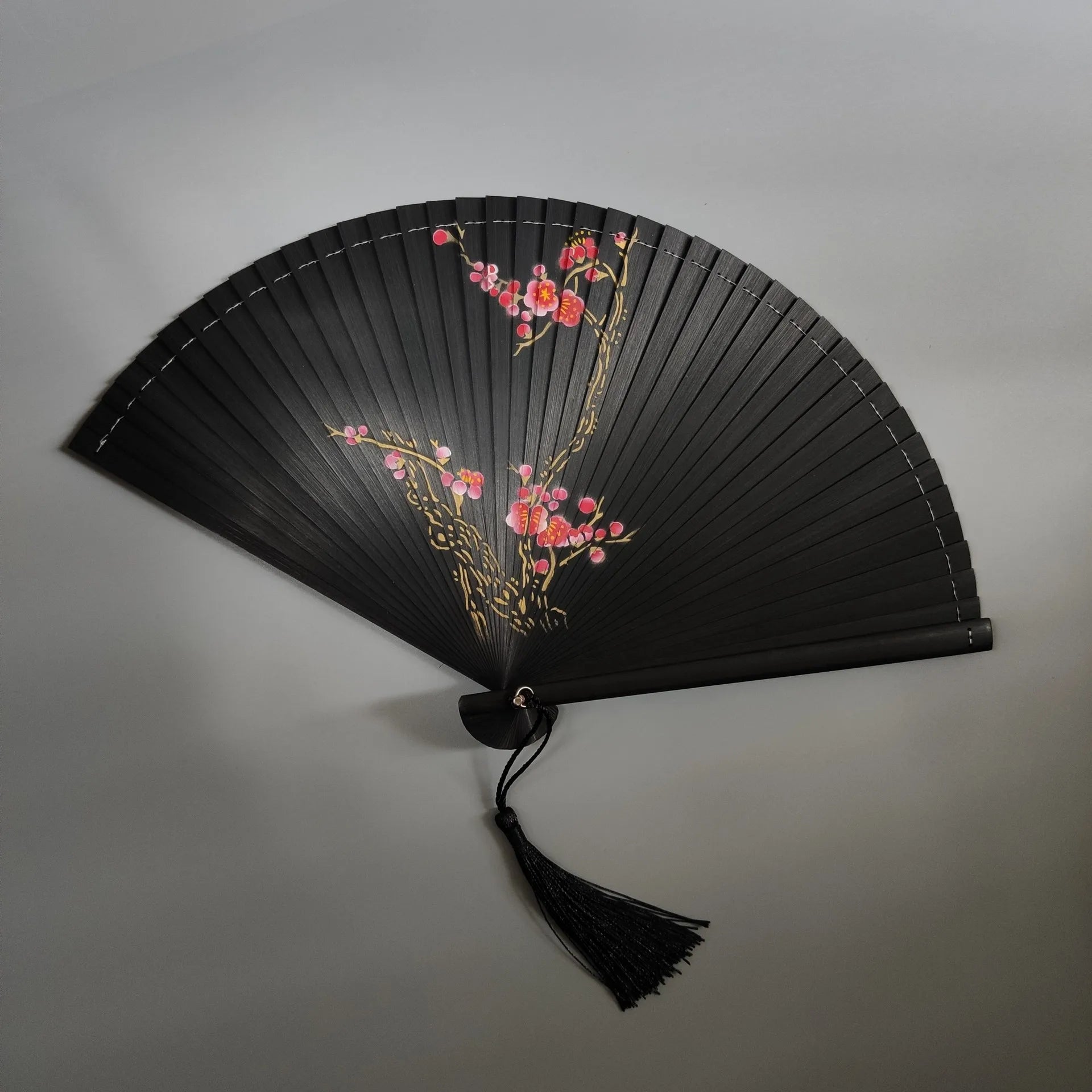 All bamboo spray painting fan high-end fine painting dance fan hollow carving folding fan Oasis Select 1