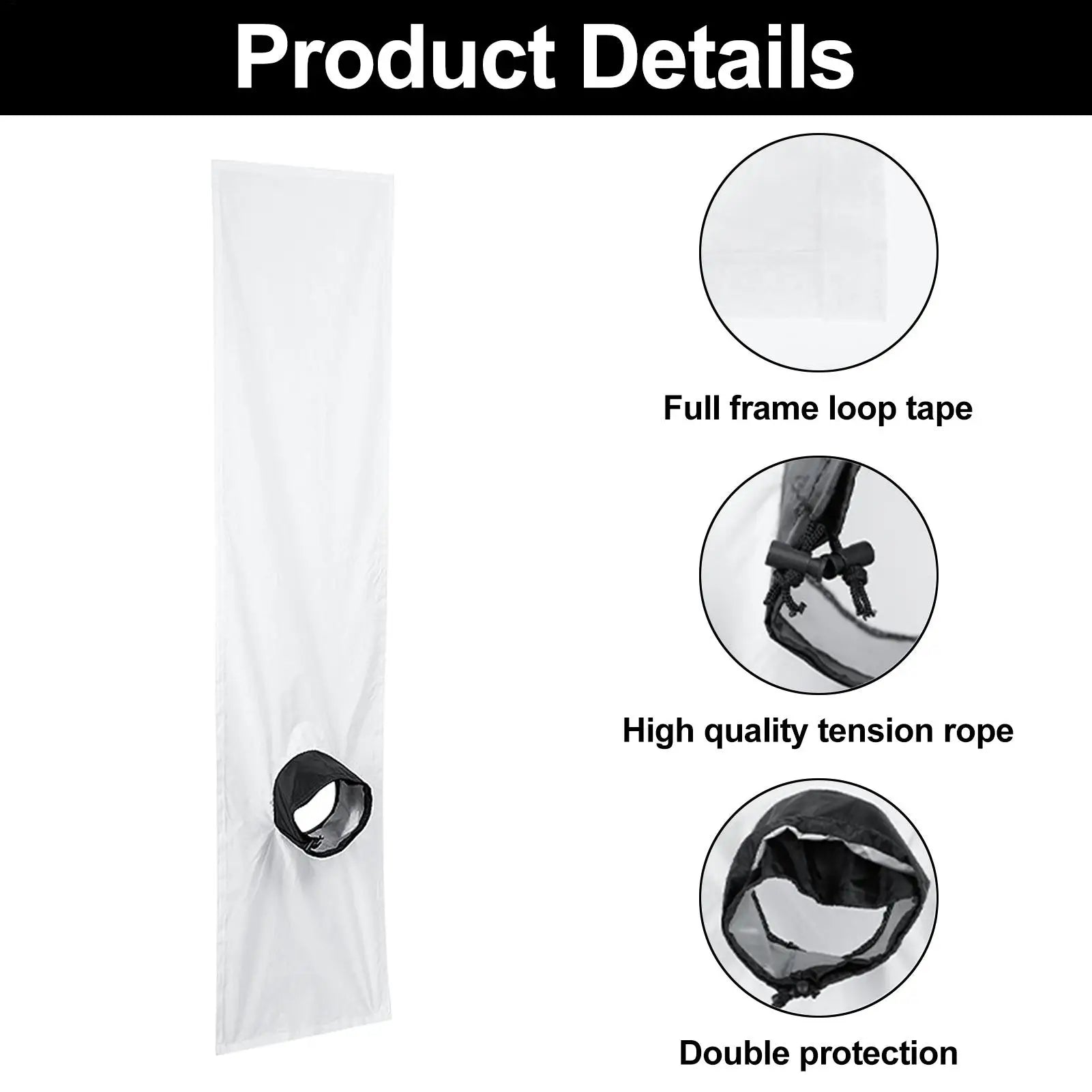 Air Conditioner Window Vent Kit Waterproof Air Conditioner Sealing Cloth Mobile Air Conditioner Baffle for Sliding Horizontal Oasis Select