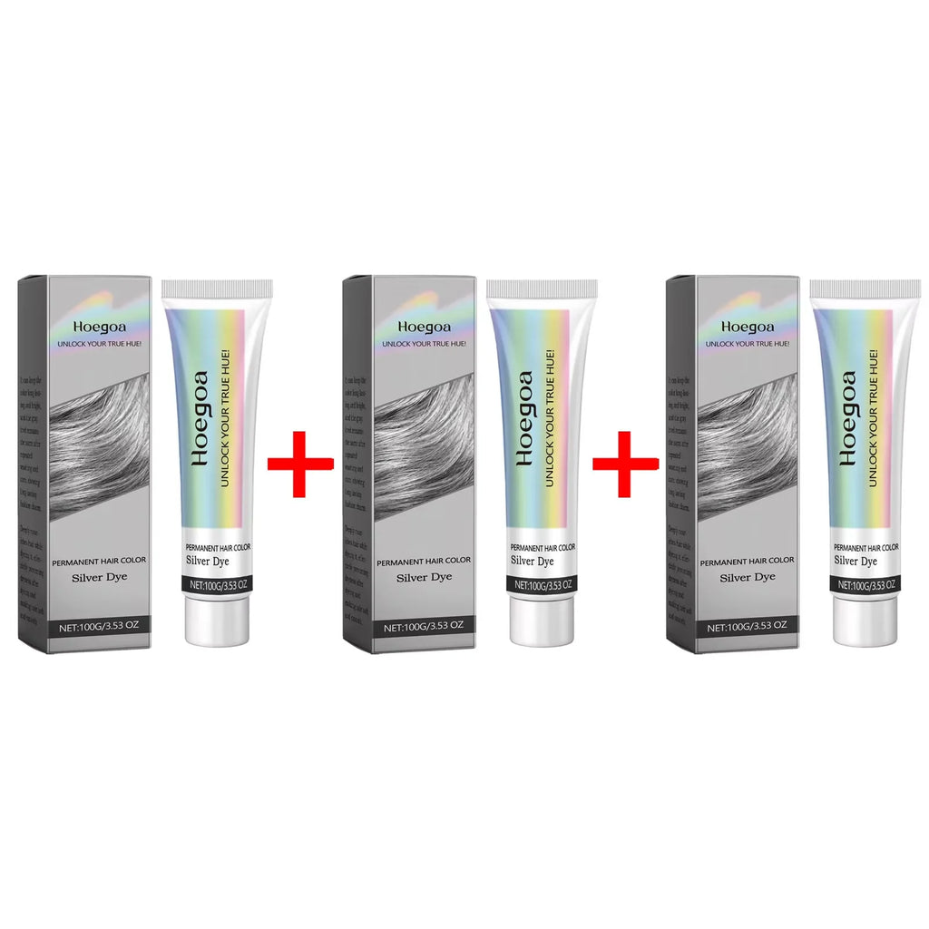 Gray Silver Hair Dye Cream – Metallic Smoky Punk Style 100g Hair Color Cream Oasis Select 300g Boxed