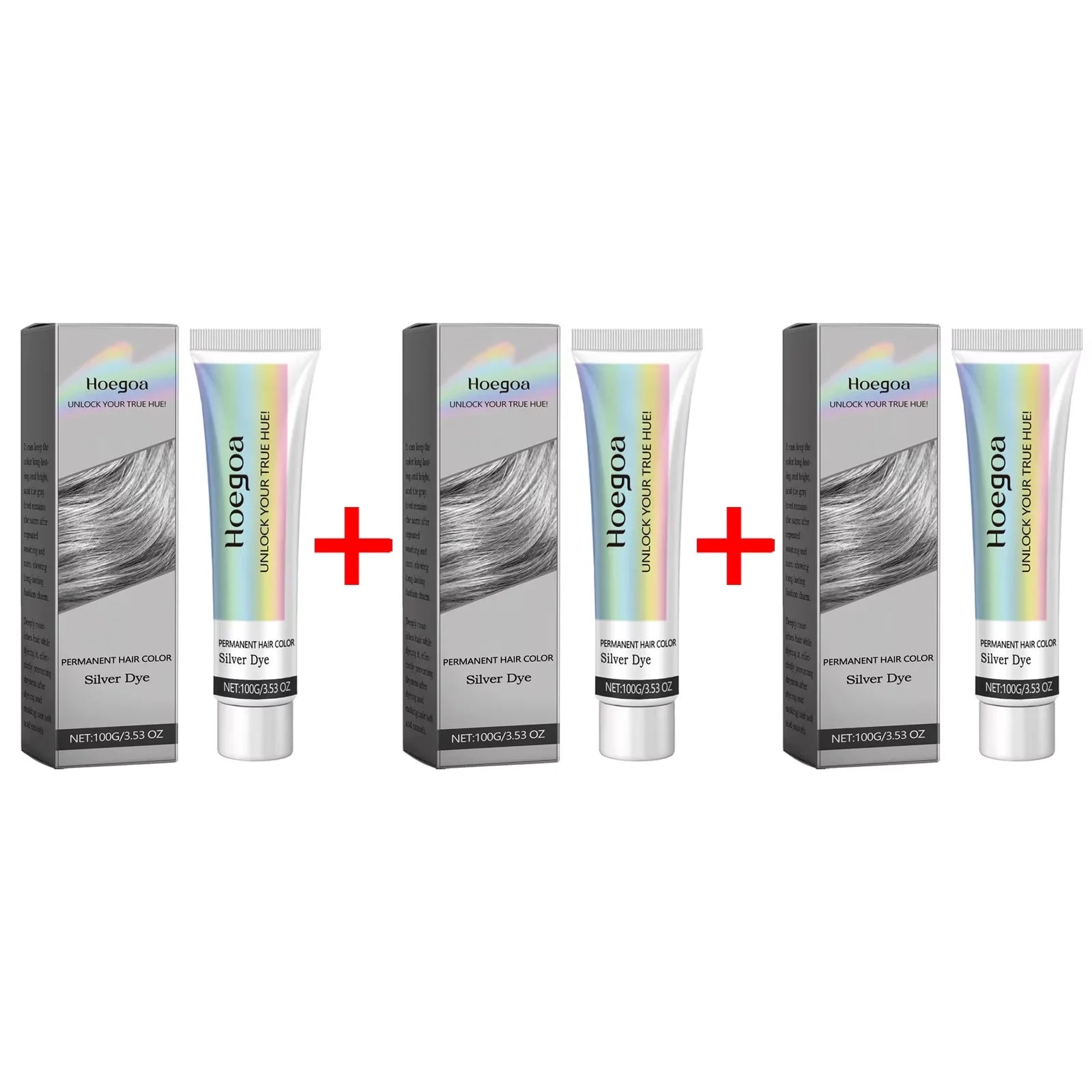 Gray Silver Hair Dye Cream – Metallic Smoky Punk Style 100g Hair Color Cream Oasis Select 300g Boxed