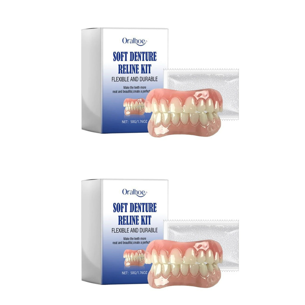 Oralhoe Soft Denture Reline Kit – Temporary Cosmetic Braces Temporary Dental Kit Oasis Select 2sets boxed