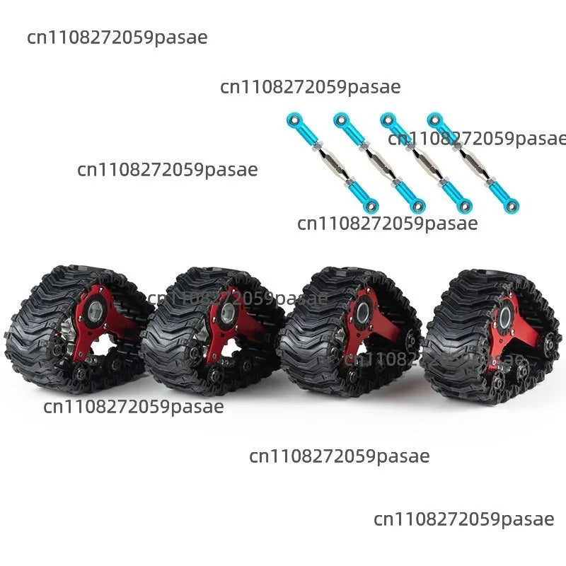4-Piece Metal Track Wheel Set for RC Crawler | DIY Upgrade
