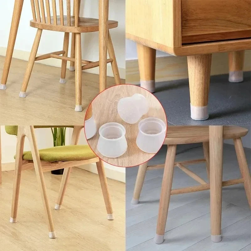 10-40PCS Silicone Chair Leg Caps Quiet Non Slip Floor Protectors for Wood Floors Furniture Leg Pads for Tables and Chairs Oasis Select