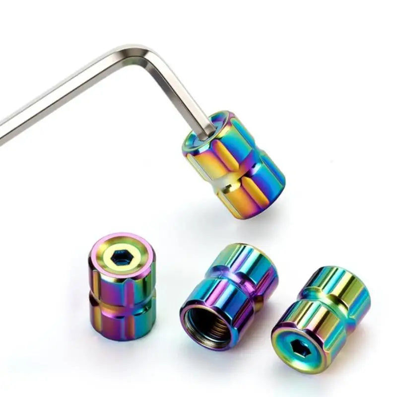 4pcs Car Tire Valve Stems Caps, Anti-Theft Auto Wheel Valve Stem Covers With O Rubber Seal, Universal Stainless Tyre Air Stems Oasis Select