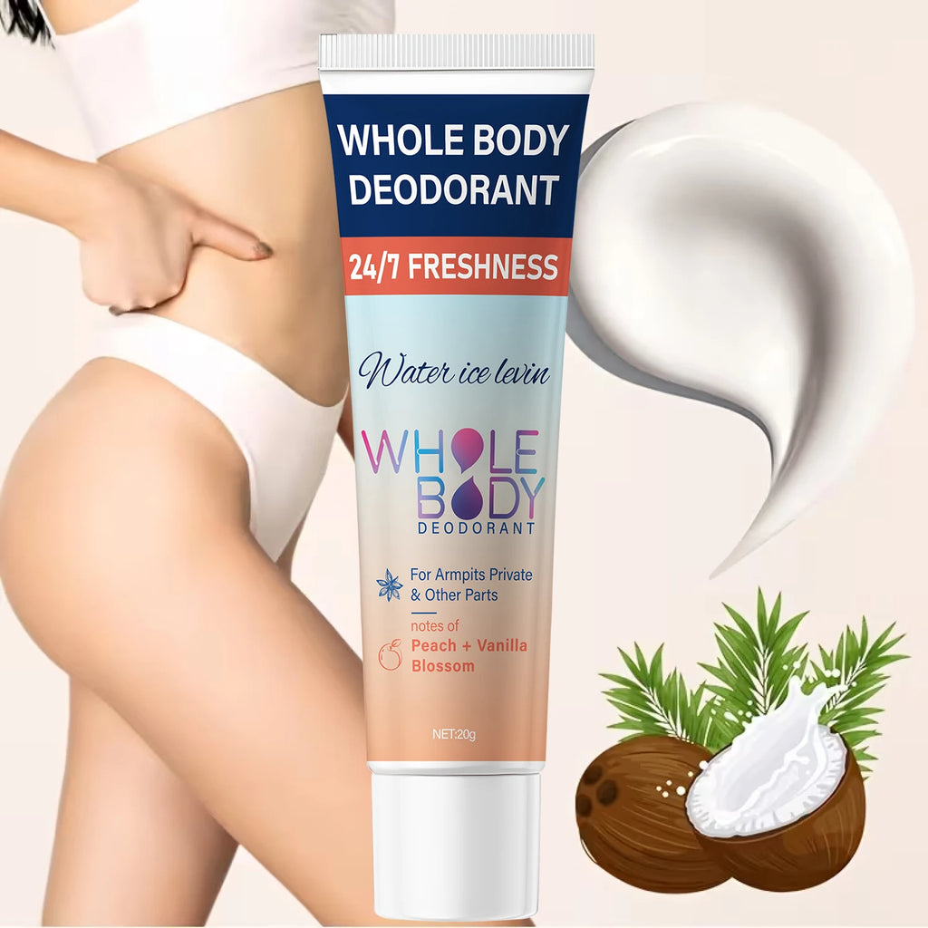 Whole Body Deodorant Cream – Hyaluronic Acid & Peach Vanilla Body Deodorant Cream Oasis Select