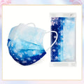 10pcs Romantic Floral & Starry Sky Print Face Masks for Women, 3-Layer Woven Polypropylene, Elastic, Breathable & Sun-Protective Oasis Select 10pcs blue