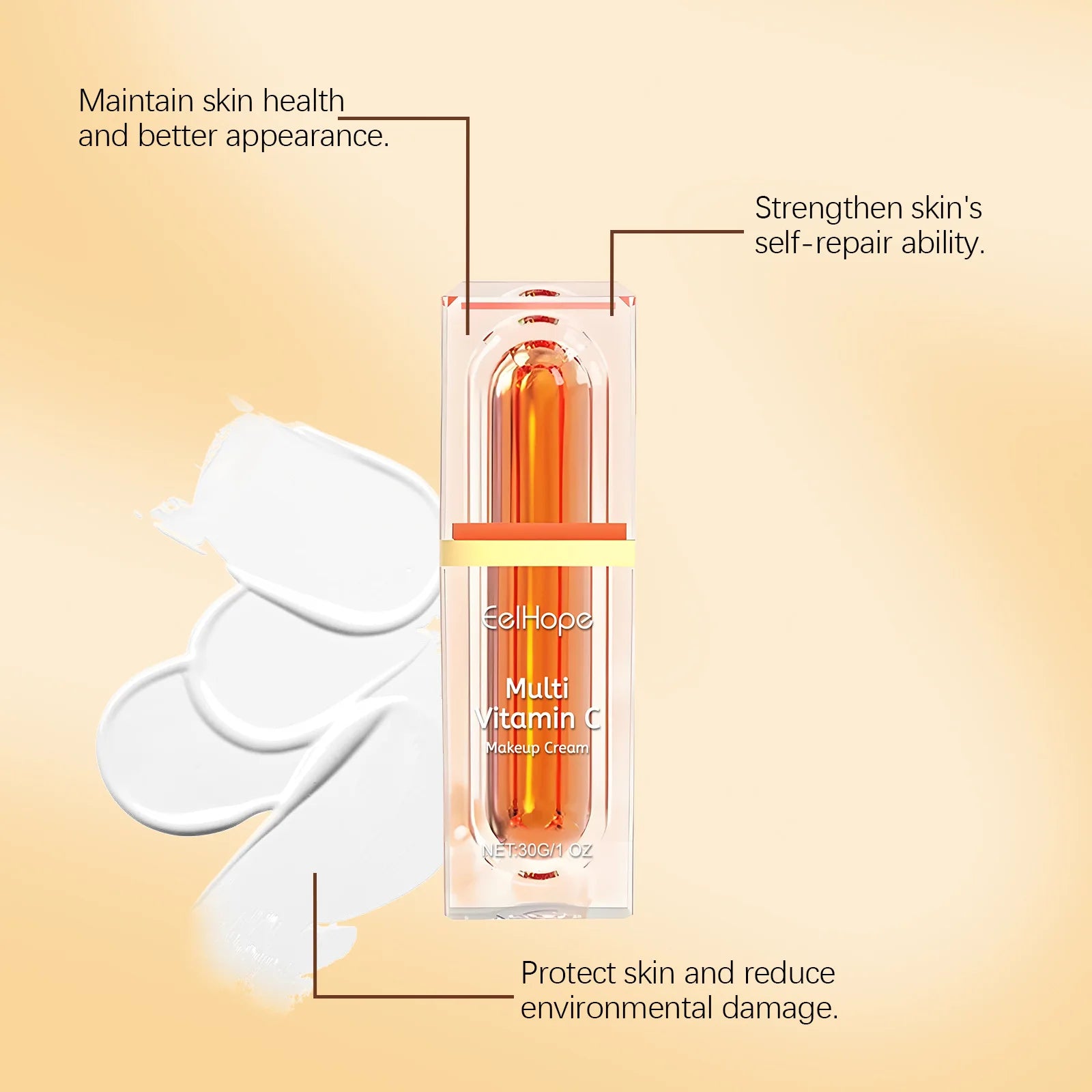 Eelhope Vitamin C Face Cream – Brighten, Tone & Conceal Pores Vitamin C Tone-Up Cream Oasis Select