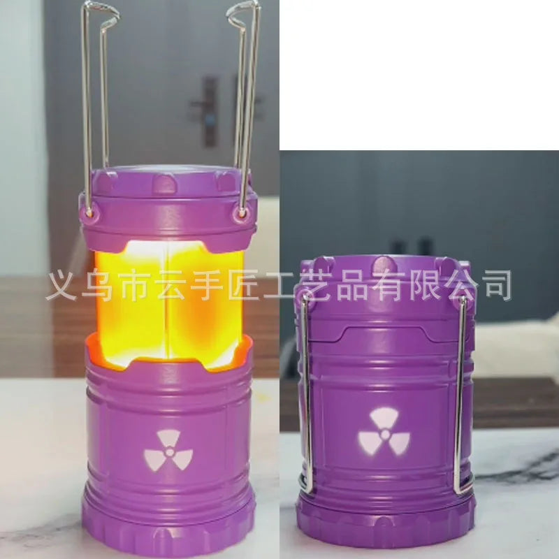 Nuclear Reactor Lantern Gift Mini Handheld Nuclear Reactor Lantern Toy Doomsday Nuclear Reaction Push Simulation Illuminator Oasis Select Purple 190mmX68mm