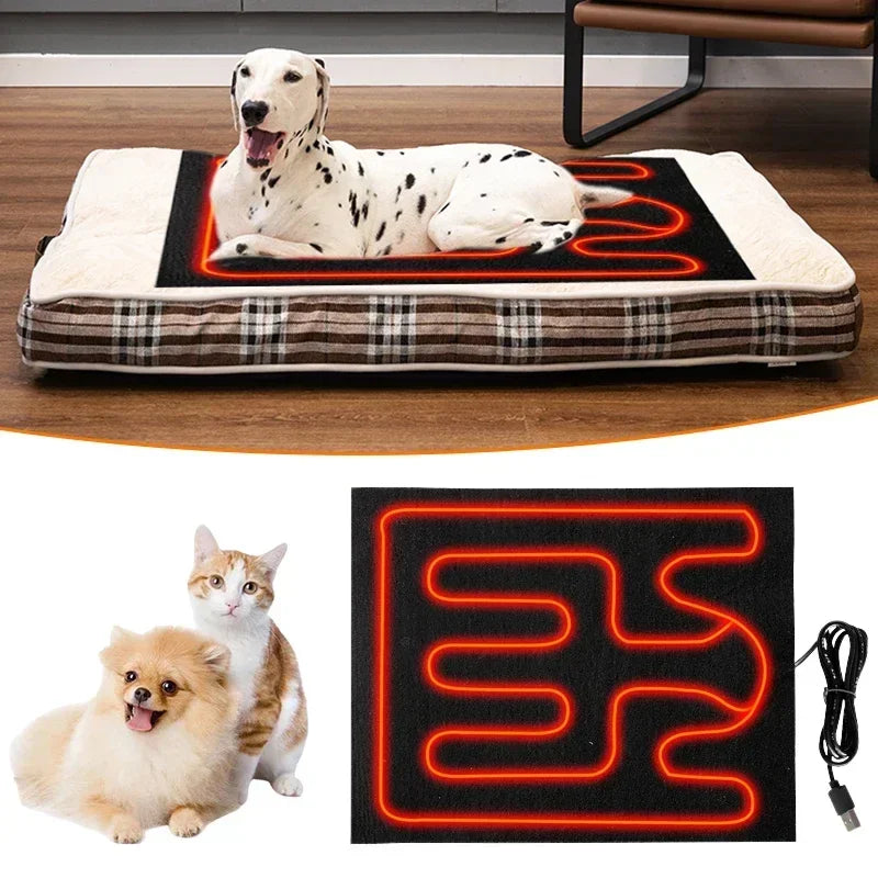 USB Heating Pad Electric Heating Film Hand Warmer Seat Heating Cushion Warmer Waterproof Pet Reptile Animal Heater Mat Oasis Select
