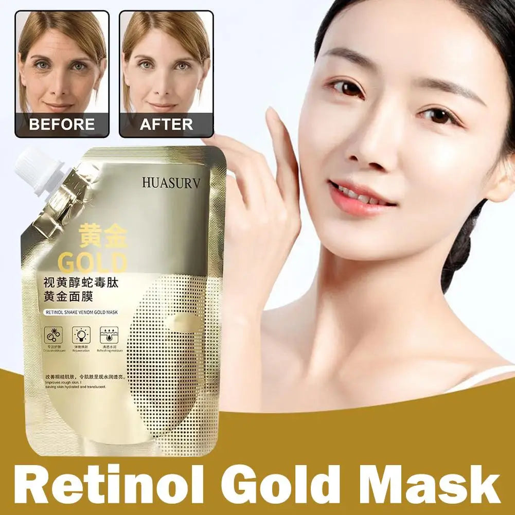 Gold Retinol Snake Venom Peel Off Mask Remove Blackheads Deep Cleansing Shrink Pores Moisturizing Facial Mask Skin Care Products Oasis Select